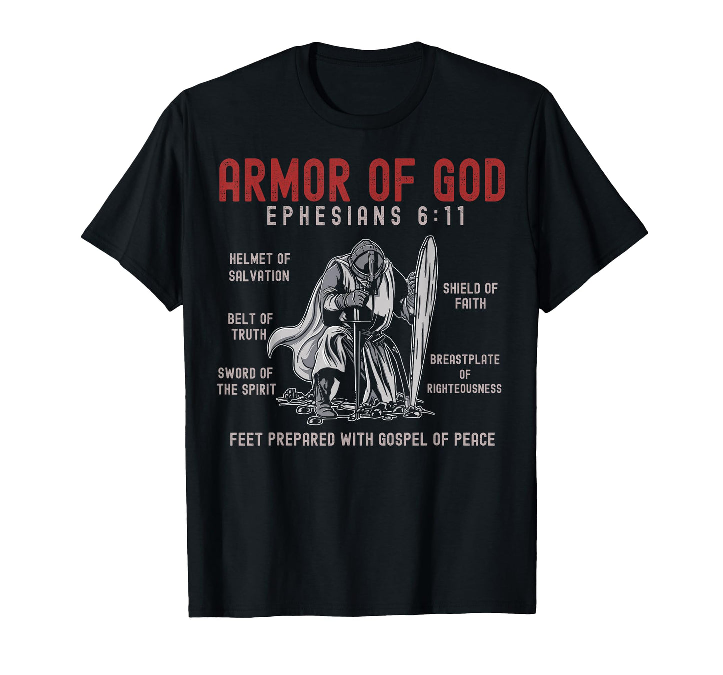 Put On The Full Armor Of God Bible Chapters - Christian T-Shirt