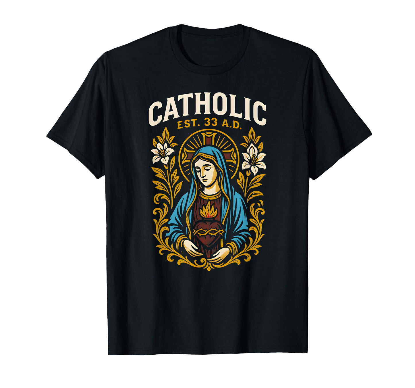 Catholic Pride Est 33 AD Retro Mens Surgery Patient T-Shirt