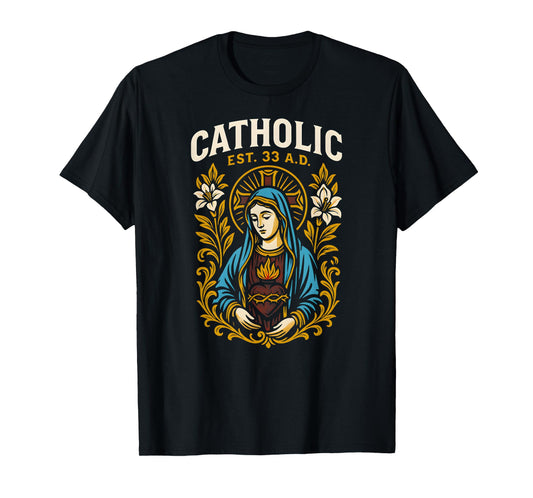 Catholic Pride Est 33 AD Retro Mens Surgery Patient T-Shirt