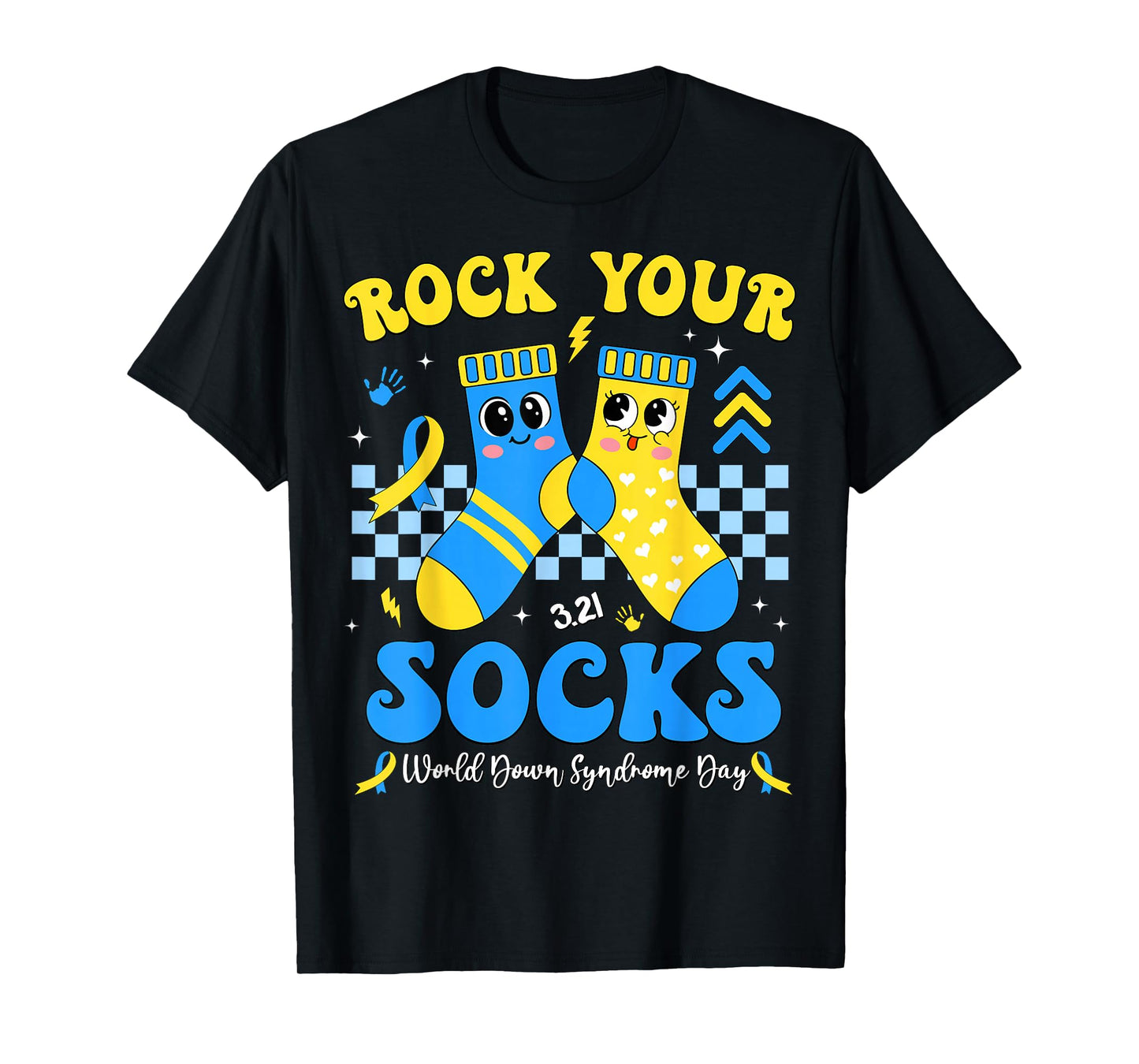 Rock Your Socks World Down Syndrome Day Awareness 3.21 Kids T-Shirt - T-Shirt | Black