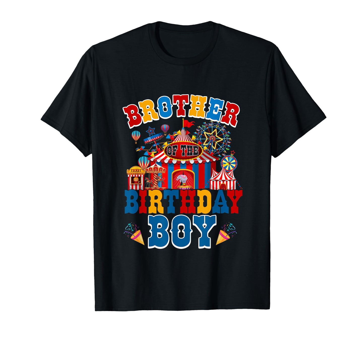 Brother of The Birthday for Boy Circus Carnival Theme Party T-Shirt
