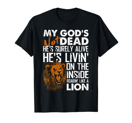 My God's Not Dead Lion Christian Christ Cross Faith T-Shirt T-Shirt