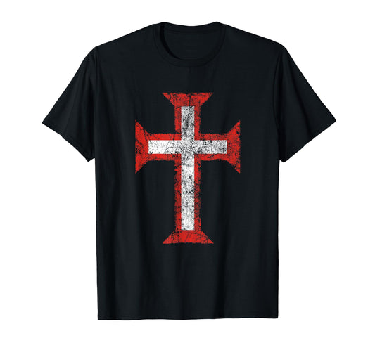 Order of Christ Cross-Templar-christian-Portugal-Eroded T-Shirt