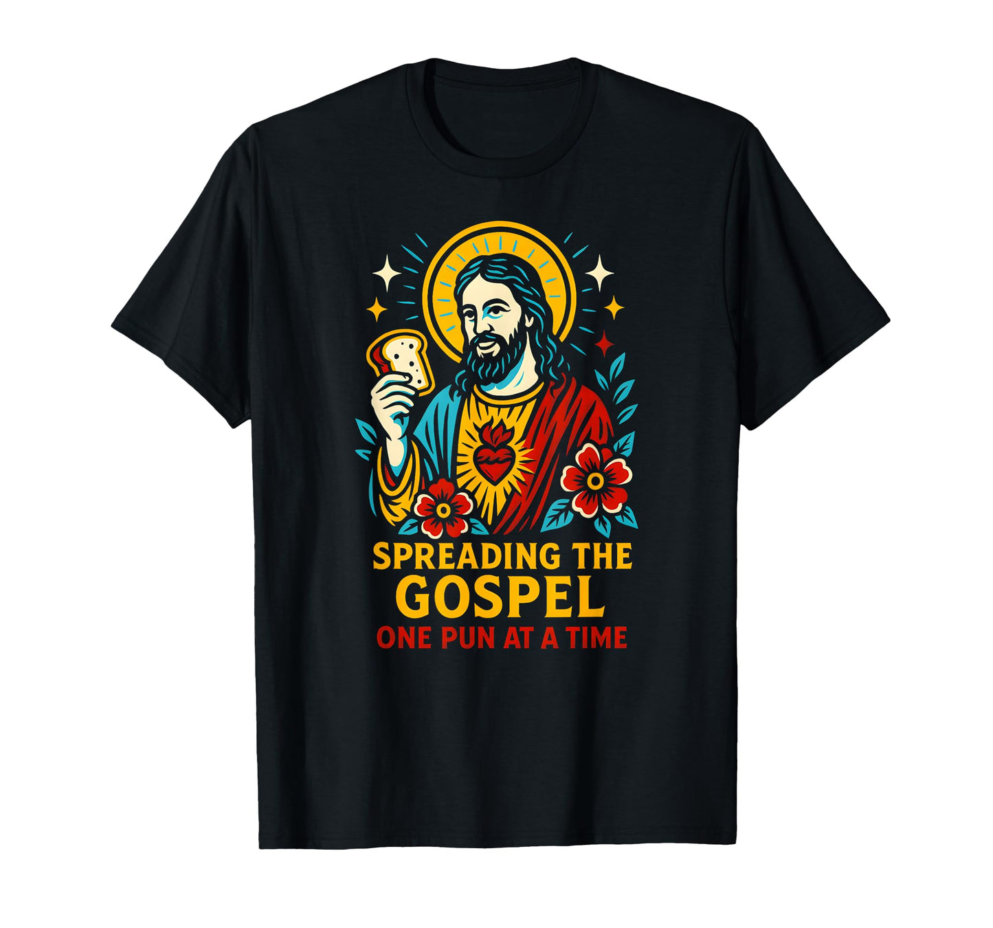 Jesus Puns Spreading Gospel Cool Mens Christian Faith T-Shirt