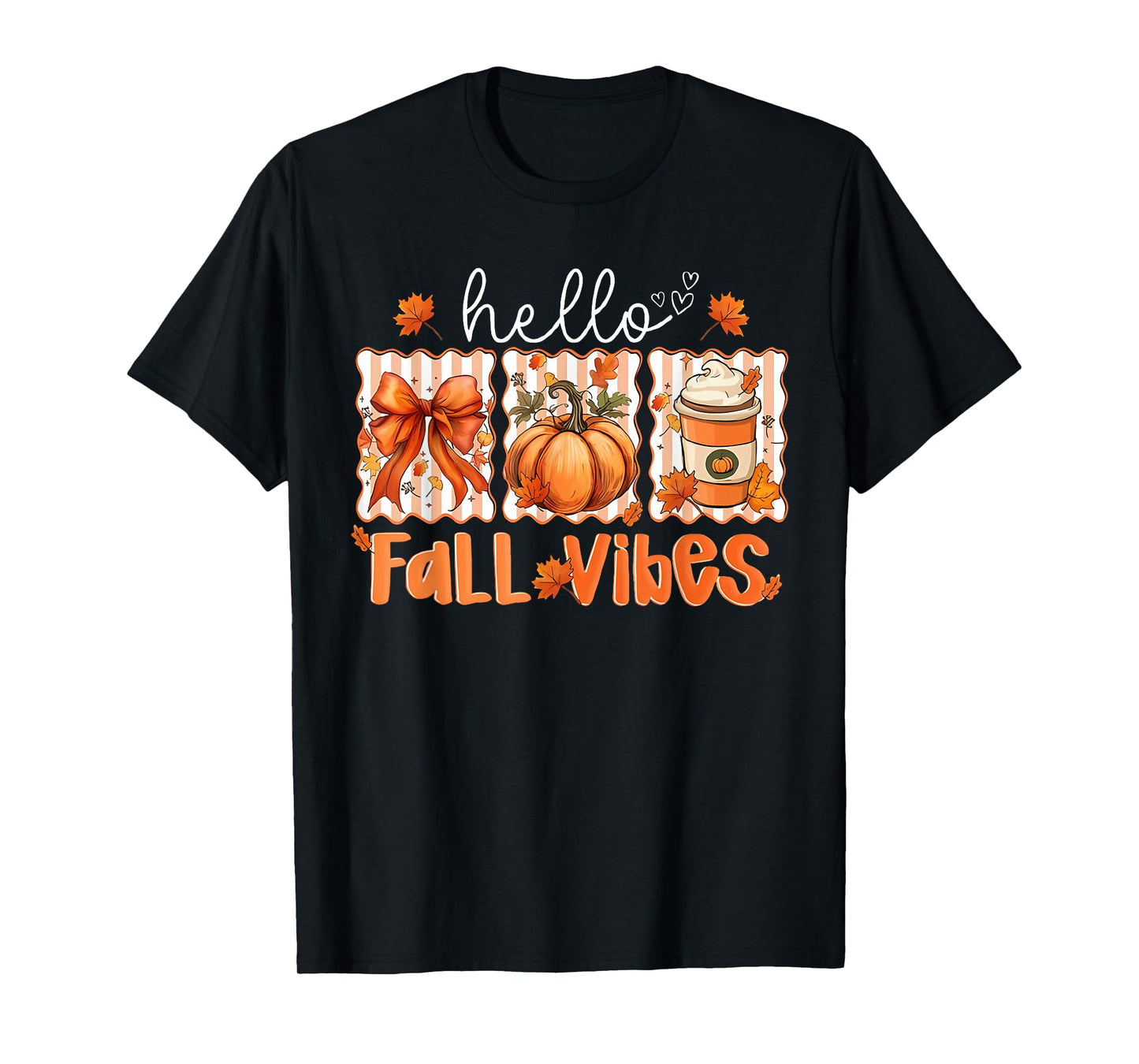 Hello Fall Thanksgiving Coquette Boho Floral Fall Vibes T-Shirt