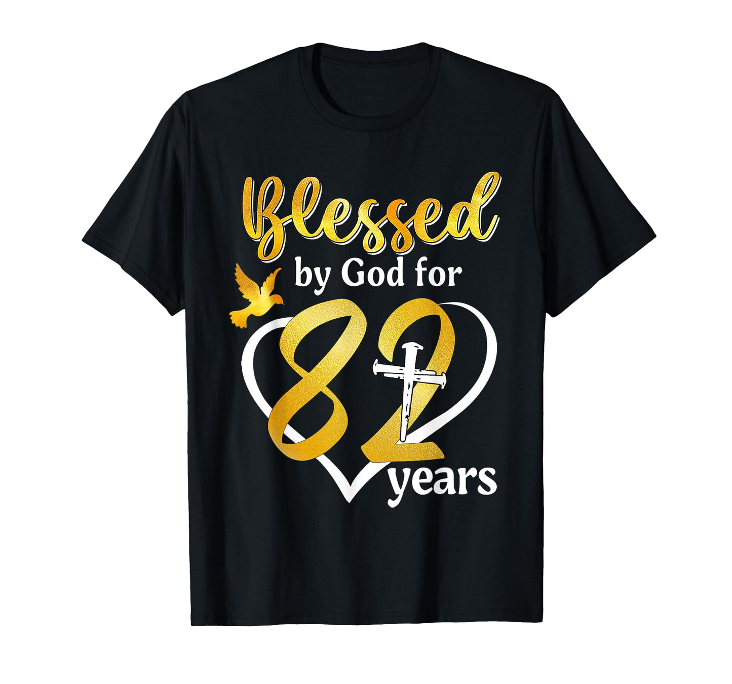 Blessed By God For 82 Years Old 82nd Birthday Party Women T-Shirt