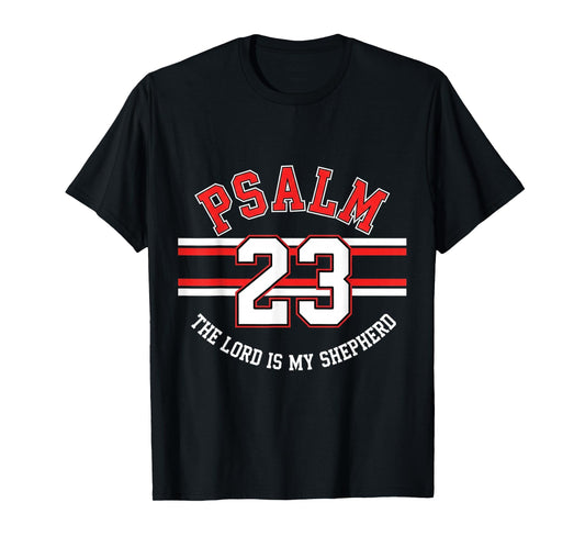 The Lord is My Shepherd Psalm 23 Christian Military Police T-Shirt