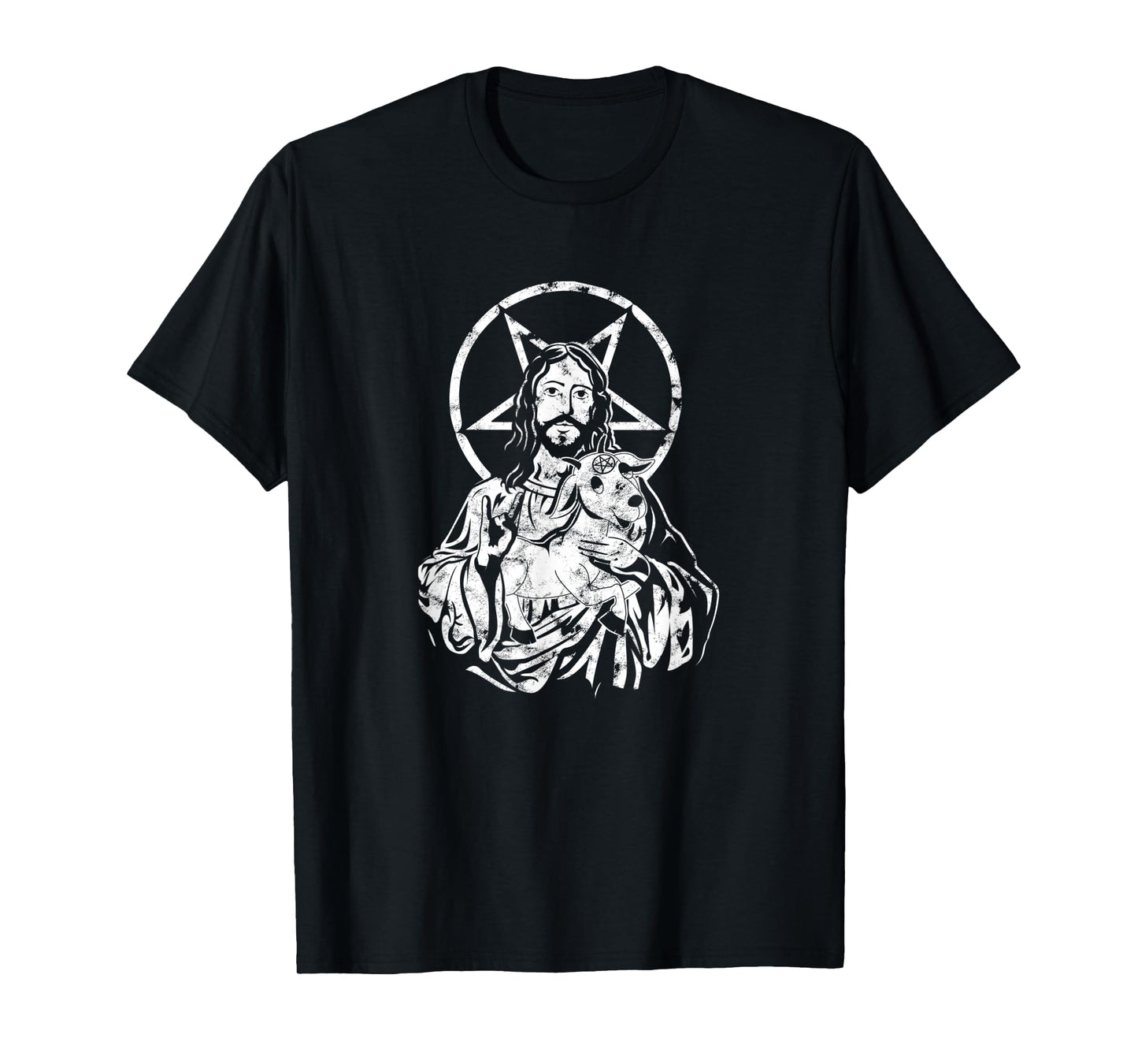 Blackcraft Jesus Satan Baphomet Goat Atheist - Anti Religion T-Shirt