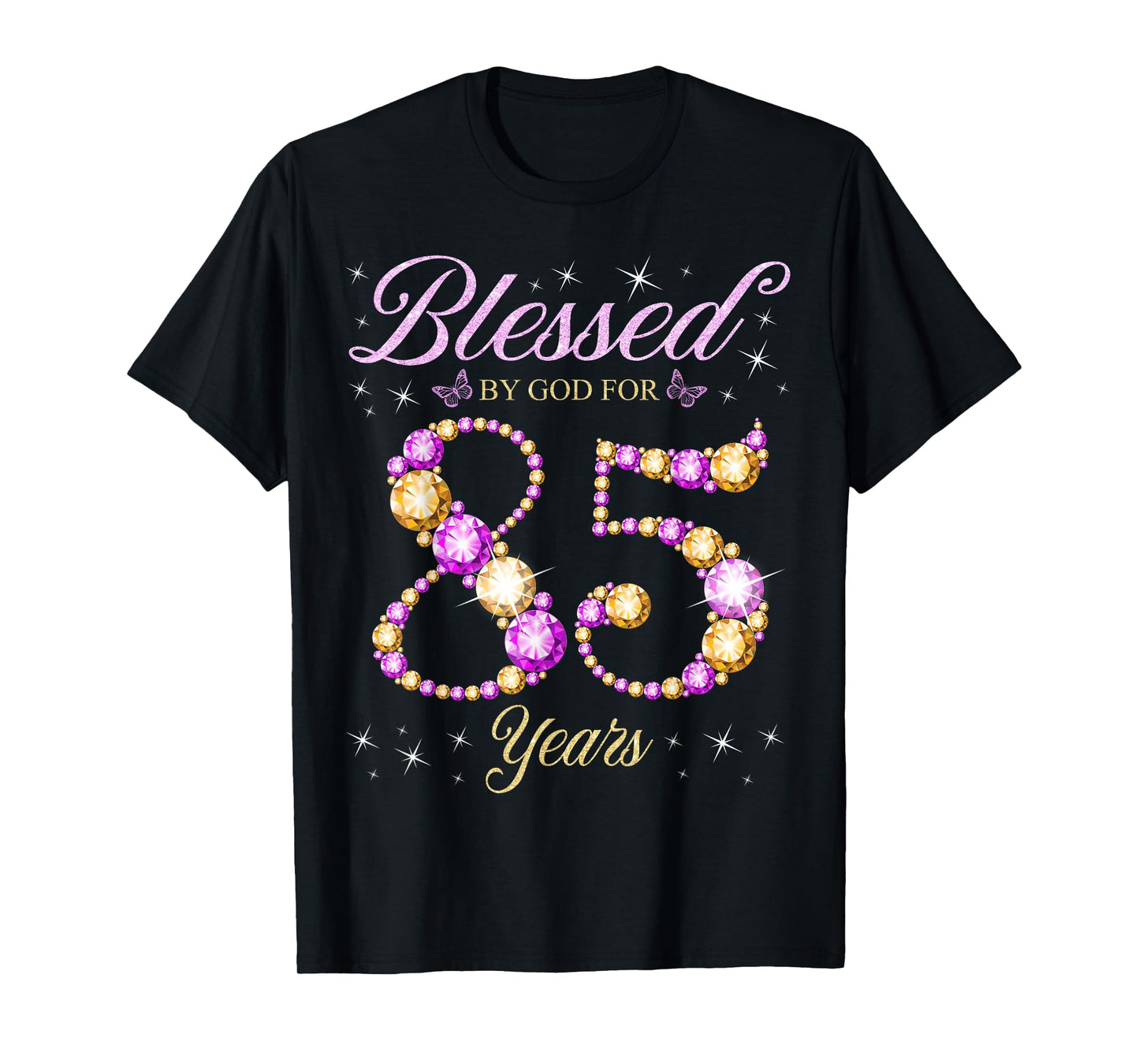 Blessed By God For 85 Years Old 85th Birthday B-Day Party T-Shirt
