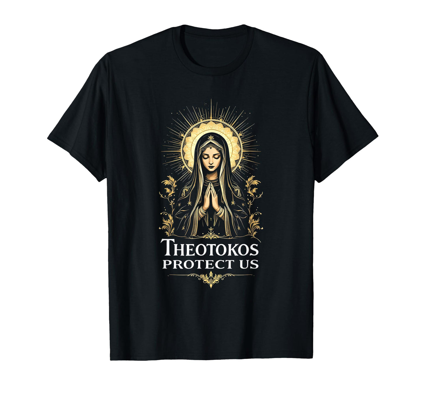 Orthodox Christian Holy Mary Theotokos Protect Us T-Shirt