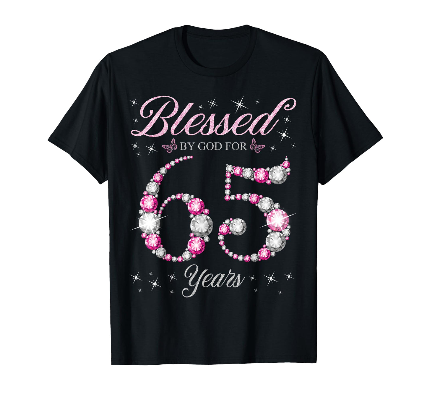 Blessed By God For 65 Years Old 65th Birthday Party T-Shirt