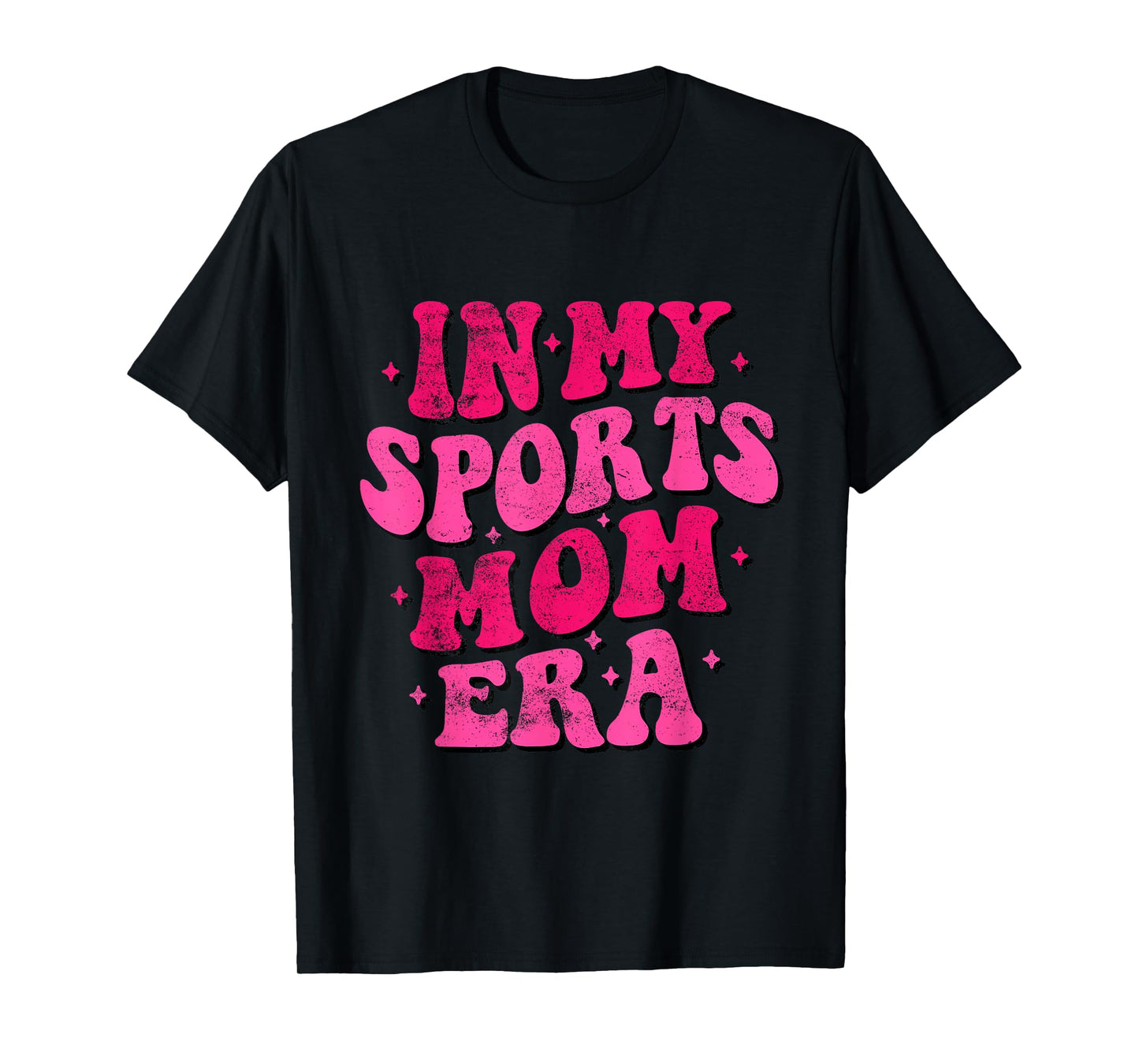 In My Sports Mom Era Funny Sports Mom Groovy Mothers Day T-Shirt