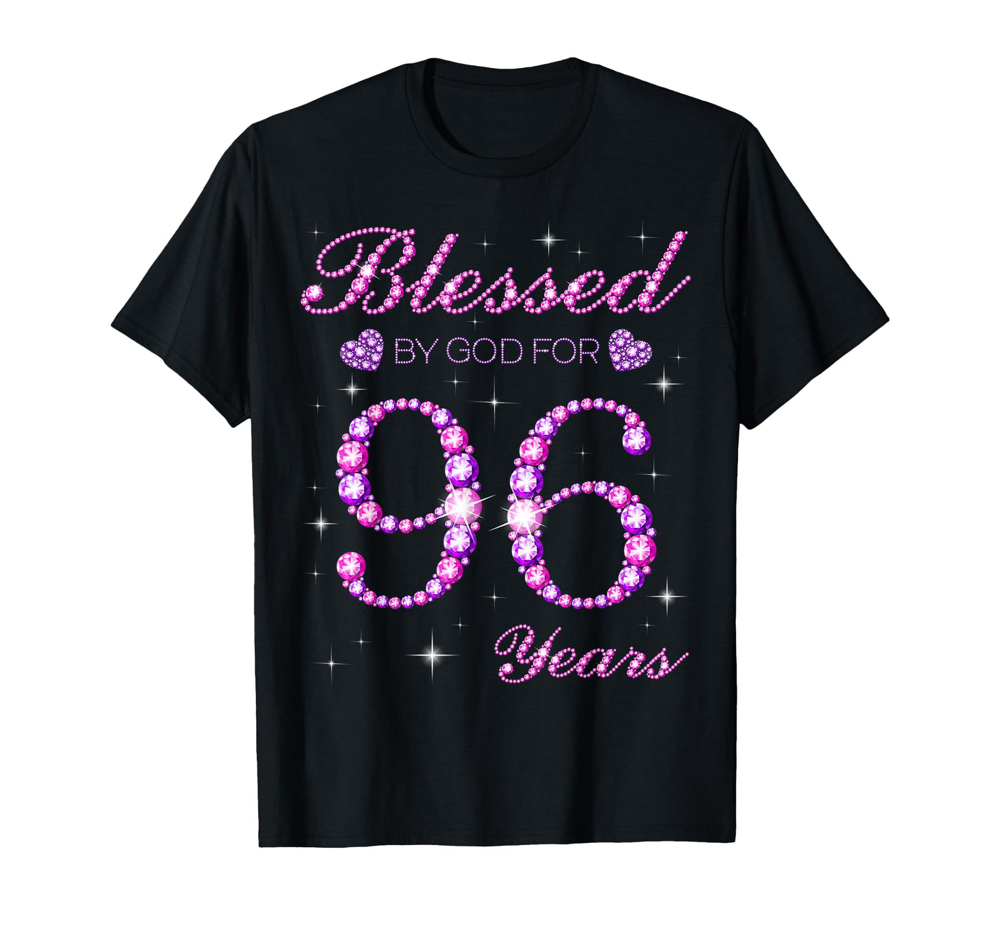 Blessed by God for 96 Years Old 96th Birthday Party T-Shirt