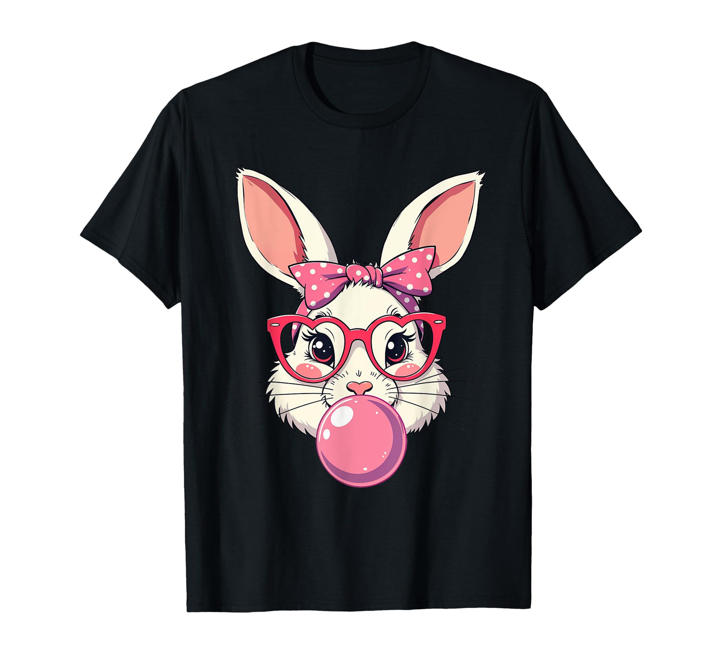 Bunny Face Coquette Bow Easter Day Women Men Boys Kids T-Shirt