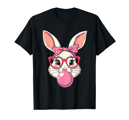Bunny Face Coquette Bow Easter Day Women Men Boys Kids T-Shirt