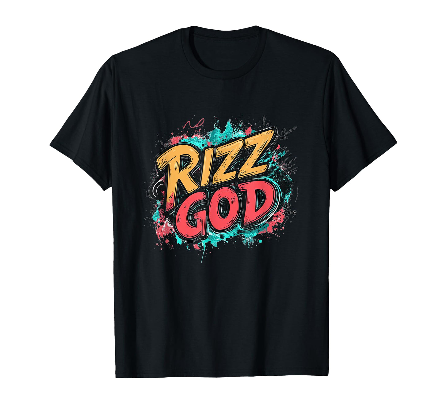 Colorful Rizz God Motto T-Shirt