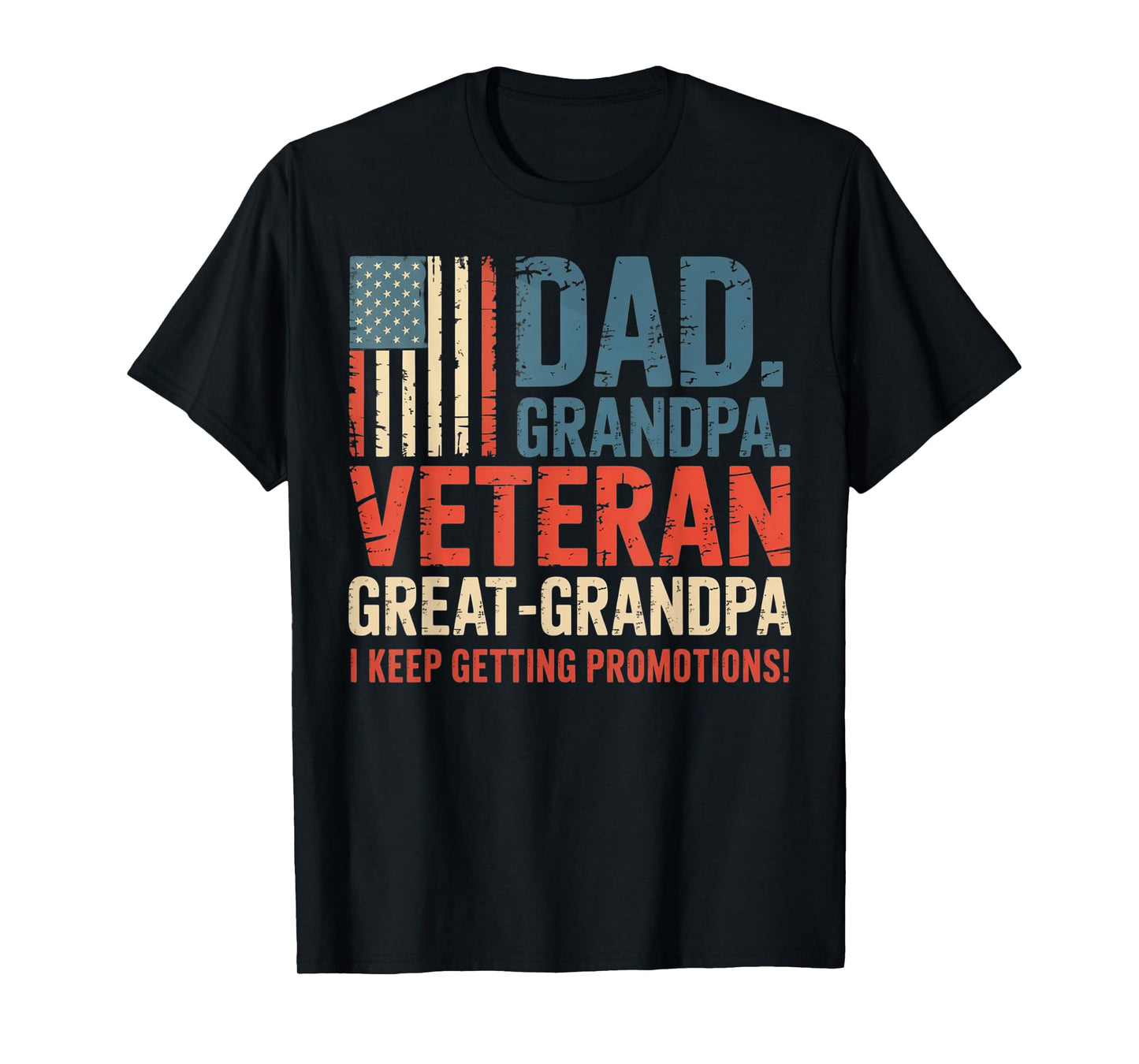 Mens Fathers Day Dad Grandpa Veteran Great Grandpa from Grandkids T-Shirt