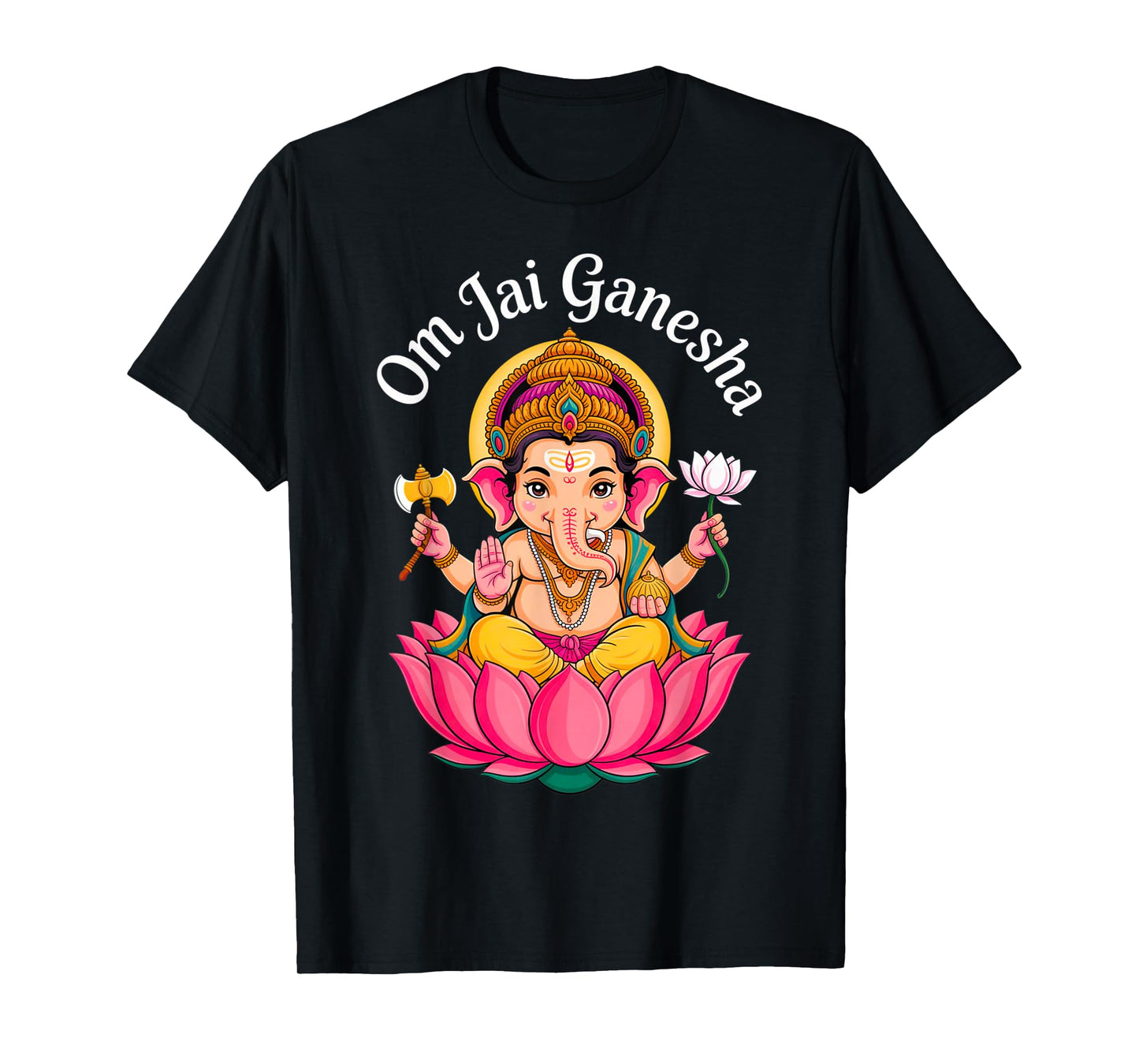 Hindu Ganesha Puja Elephant God India Meditation Yoga Murti T-Shirt