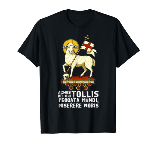 Agnus Dei Sanctus Traditional Latin Mass Catholic T-Shirt