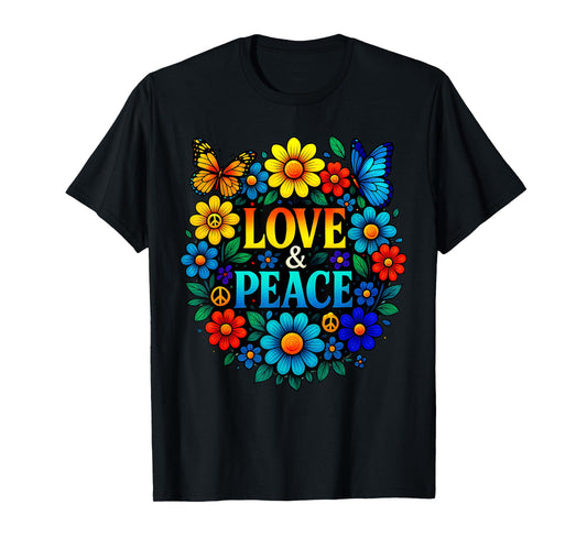 Groovy Hippie Love Peace Tie Dye Peace Sign World Peace Day T-Shirt