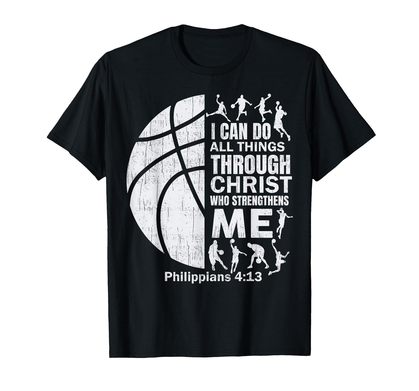Christian Basketball T Shirt Christ Bible Verse Boys Teen T-Shirt