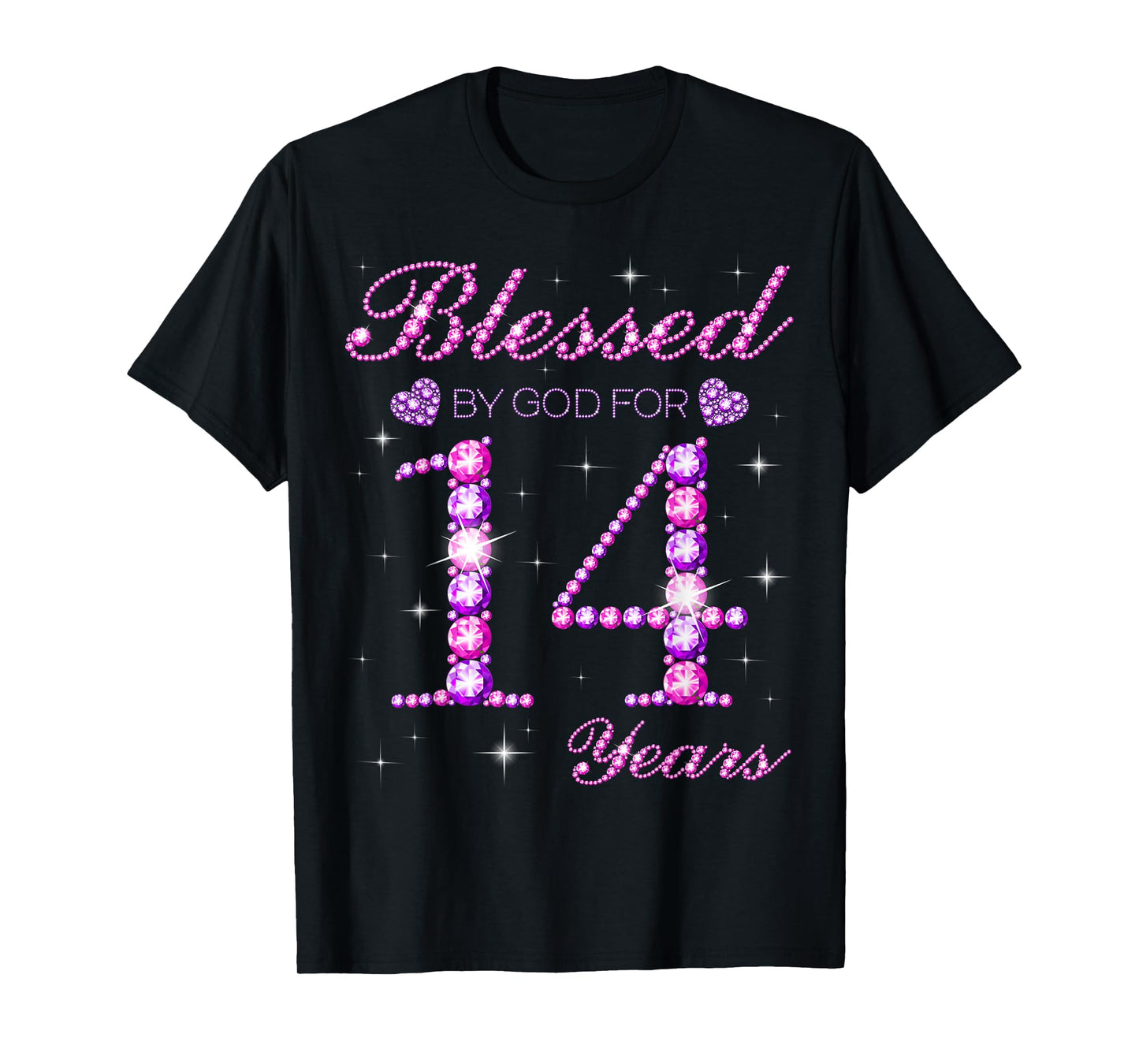 Blessed by God for 14 Years Old 14th Birthday Party T-Shirt