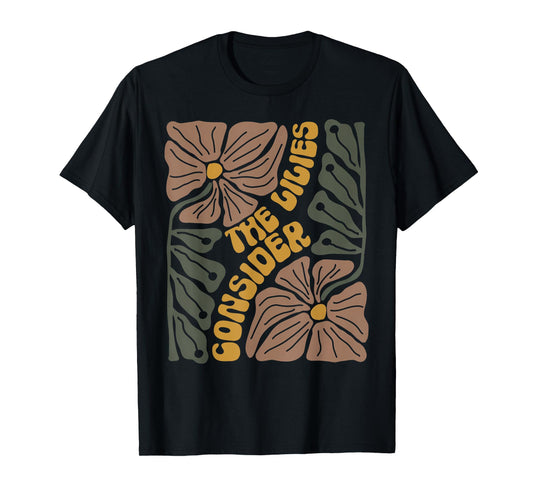 Consider The Lilies Boho Floral Christian Religious Bible T-Shirt