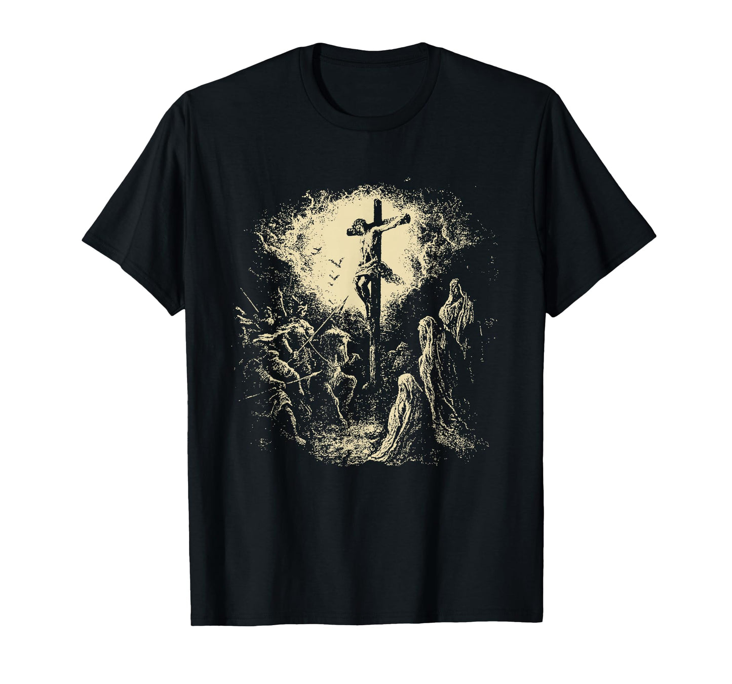 Jesus Crucifixion Scene Vintage Christian Apparel T-Shirt