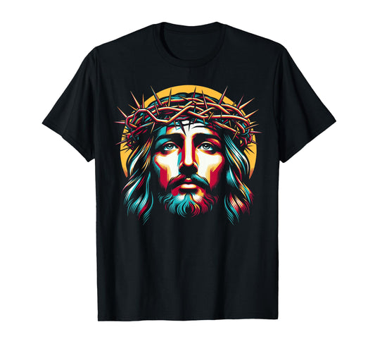 Jesus Christ Crown Of Thorns Religious Christian Faith T-Shirt
