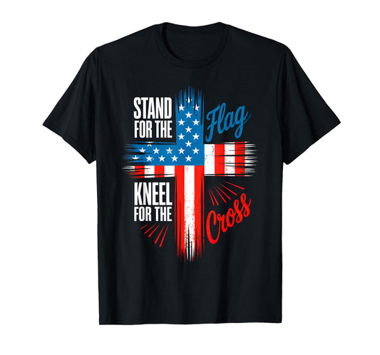 USA Flag Religious Quote 4th of July Christian Faith Patriot T-Shirt
