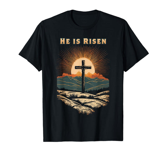 He Is Risen Easter Resurrection Jesus Christian Bible Verse T-Shirt