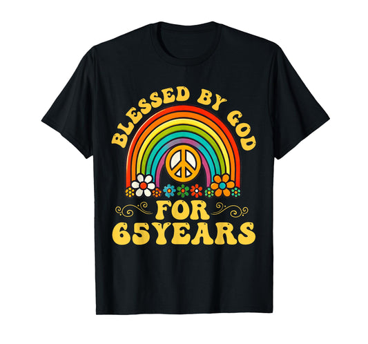Blessed By God For 65 Years Sixty Five 65th Birthday T-Shirt
