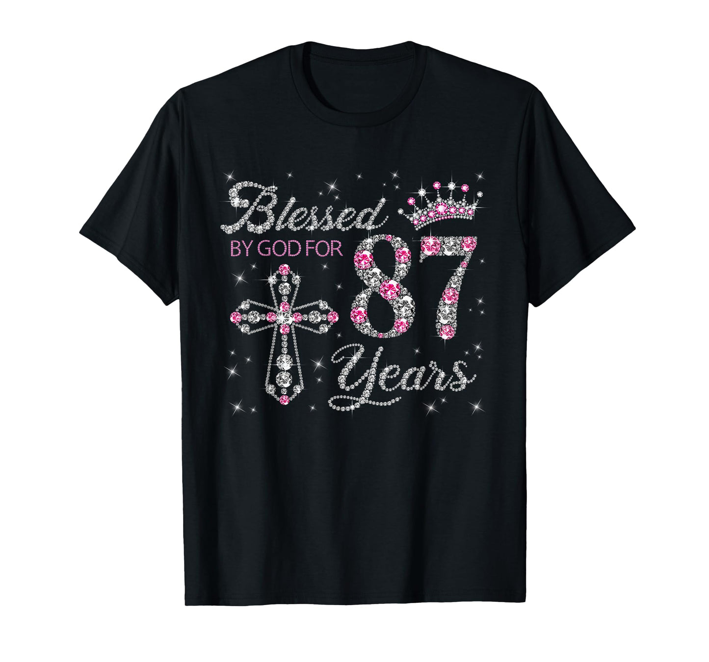 Blessed by God For 87 Years Old 87th Birthday Gift For Women T-Shirt
