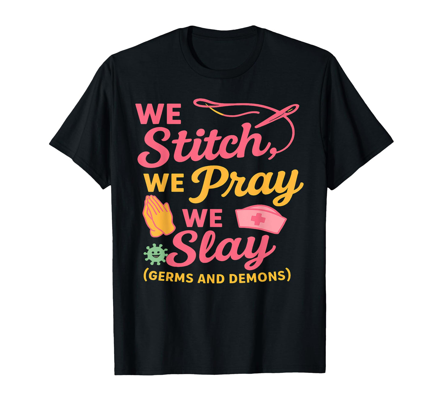 Funny Nurse Prayer Warrior Quote Medical Christian Doctor T-Shirt