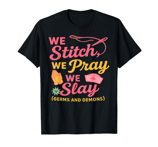 Funny Nurse Prayer Warrior Quote Medical Christian Doctor T-Shirt