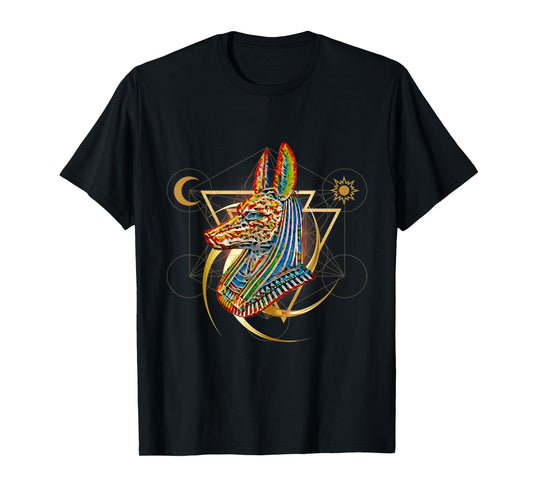 Ancient Egypt Hieroglyph Egyptian God Anubis T-Shirt