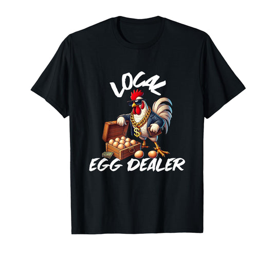 Local Egg Dealer Retro Chicken Funny Farmer Easter T-Shirt