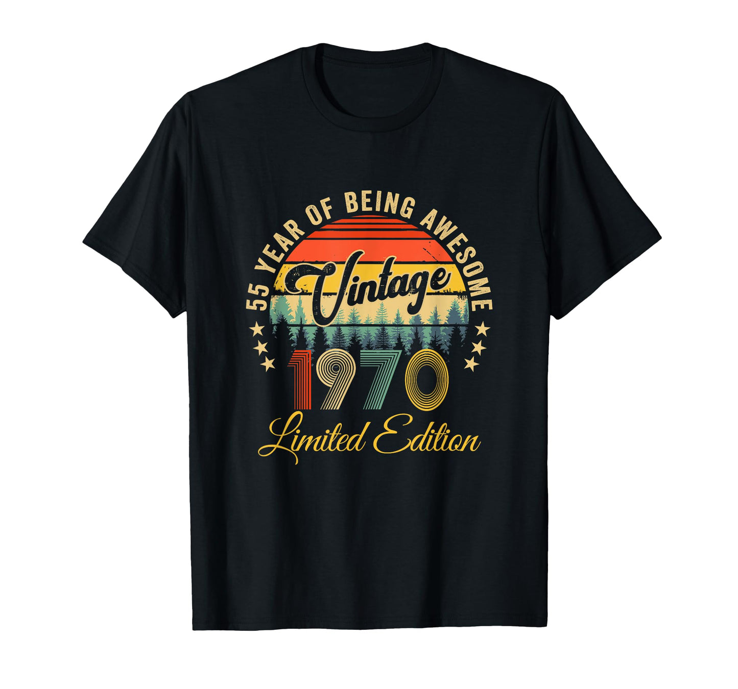 Vintage 1970 Limited Edition 55 Year Old 55Th Birthday T-Shirt