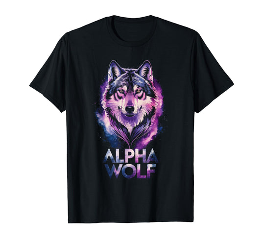 Galaxy Wolf Alpha Wolf Meme T-Shirt