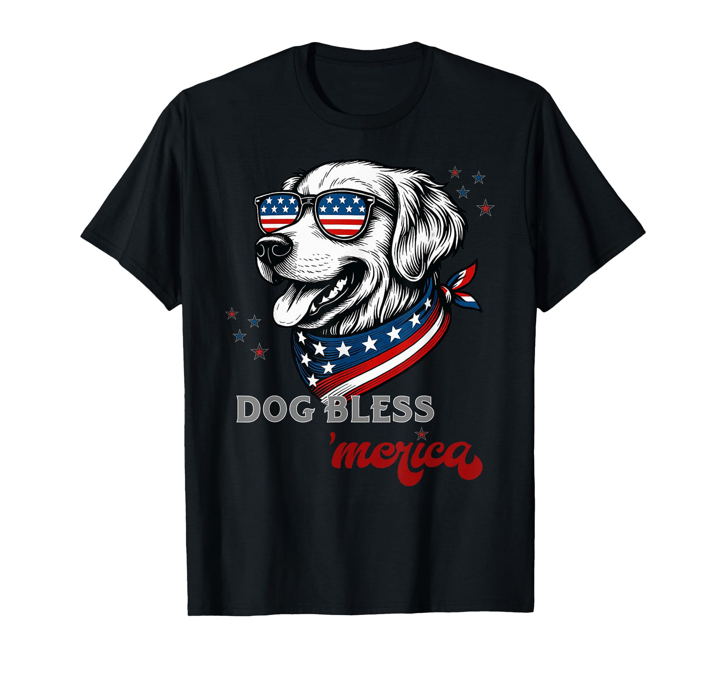 God Bless America Patriotic Labrador Retriever 4Th Of July T-Shirt