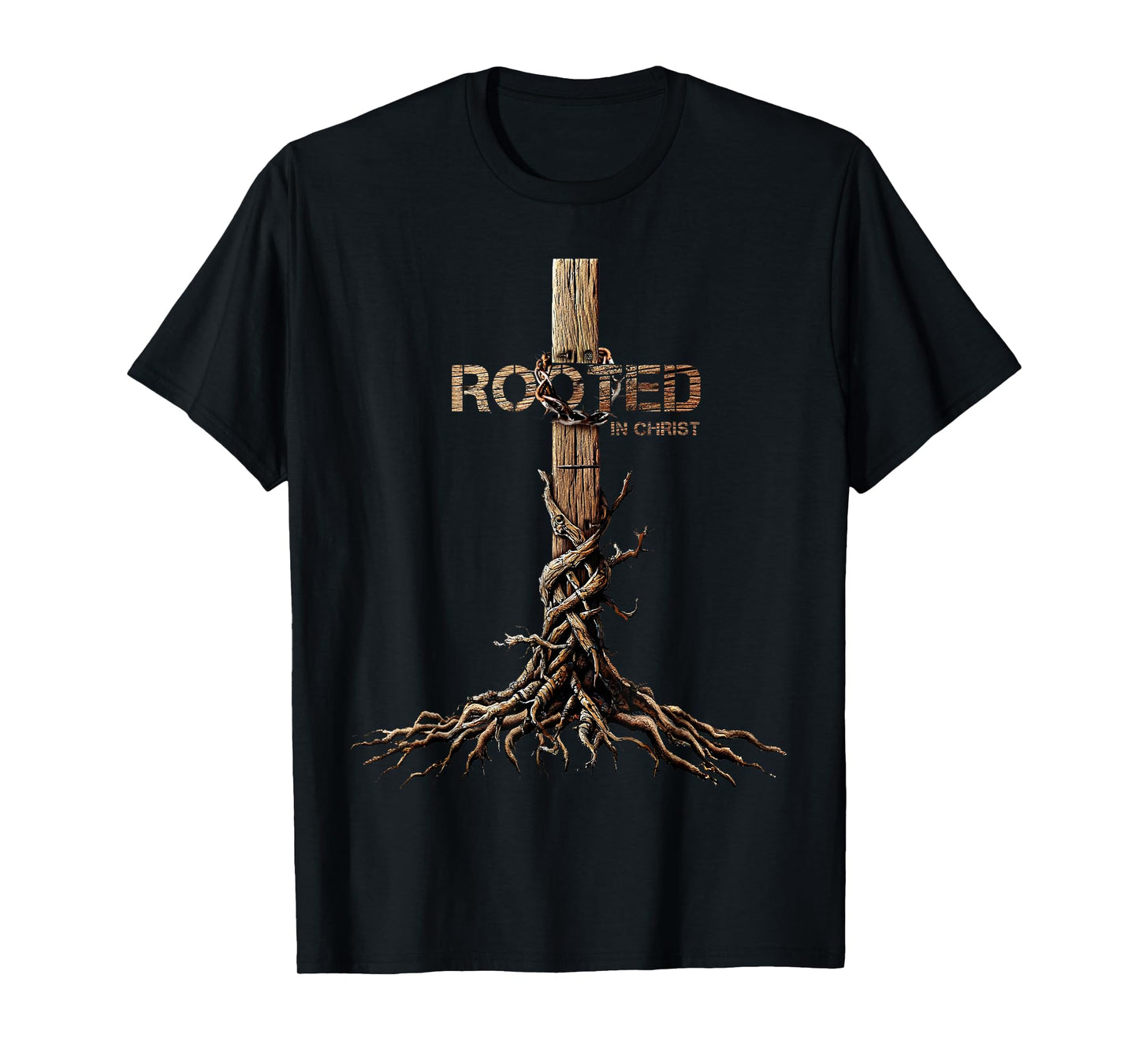Rooted in Christ Shirt, Jesus Shirts, Cross Christian T-Shirt