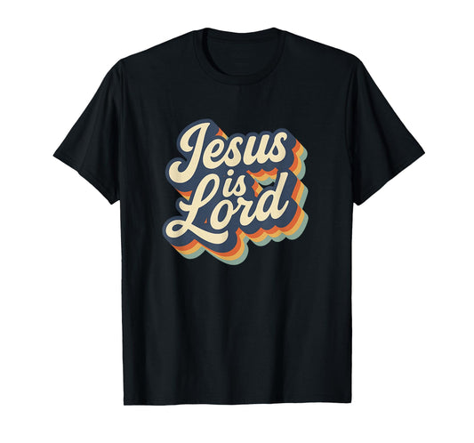 Jesus is Lord Retro Hippie Christian Fun Design T-Shirt