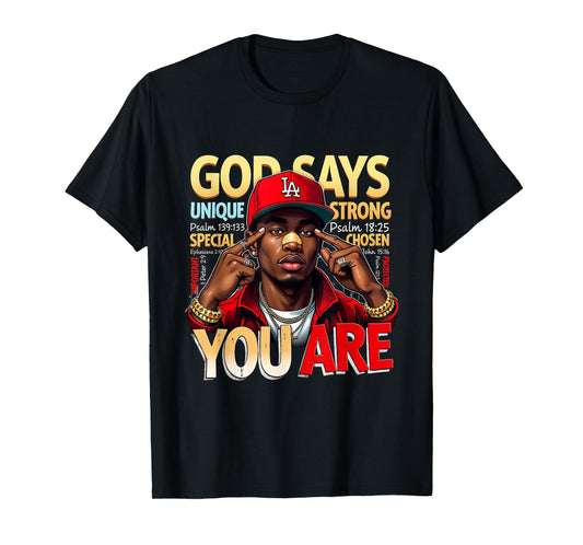 God Says You are Juneteenth Emancipation Day Black Man T-Shirt
