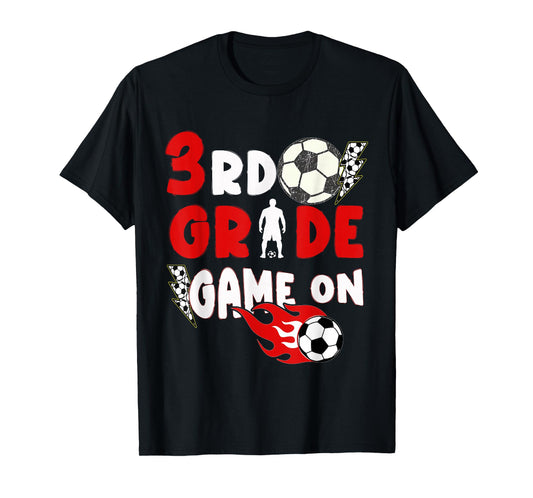 3rd Grade Game On Funny Soccer First Day of School Boys T-Shirt