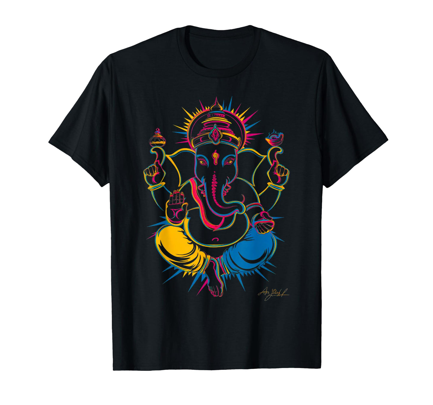 Hindu Ganesha Puja Elephant God India Meditation Yoga Murti T-Shirt