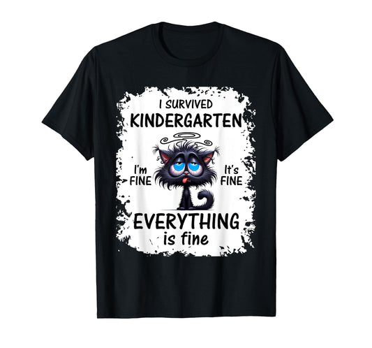 Funny Kindergarten Grad 2025 I Survived Kindergarten T-Shirt