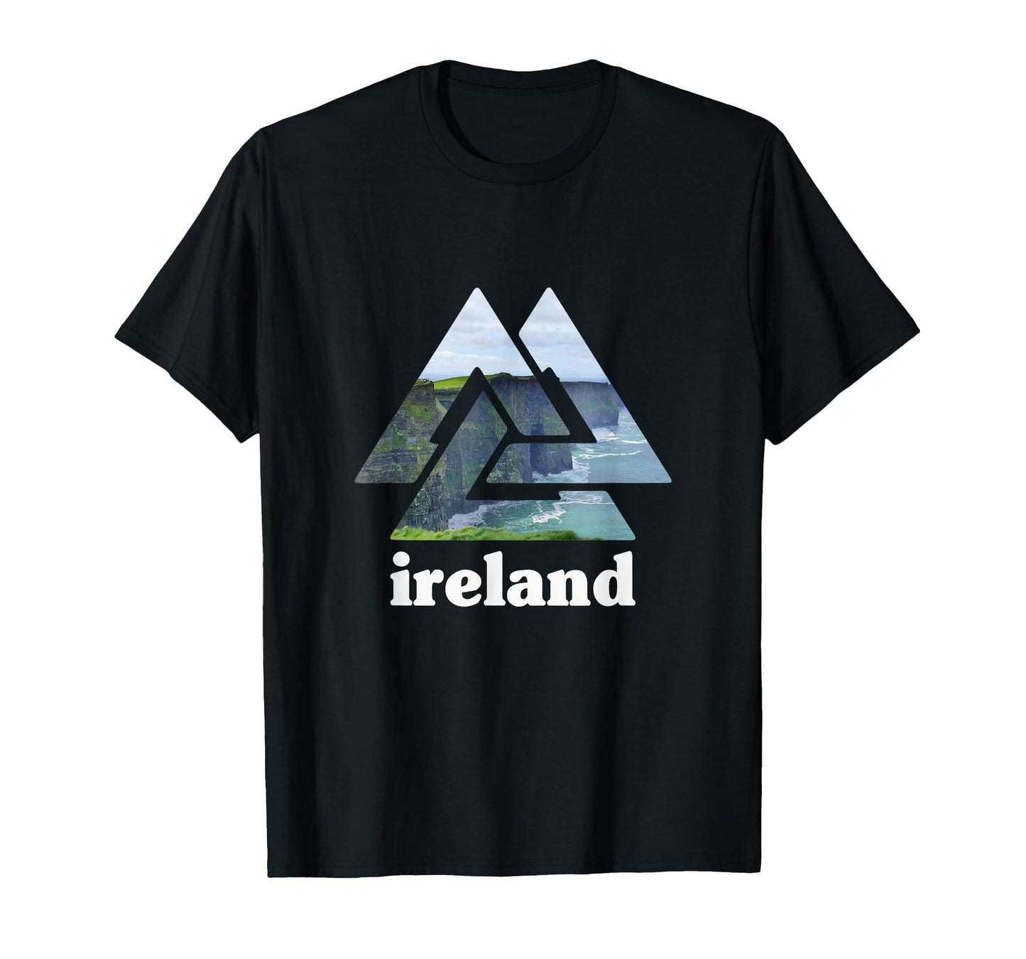 Ireland Viking Valknut Nature Triangles Mountains T-Shirt