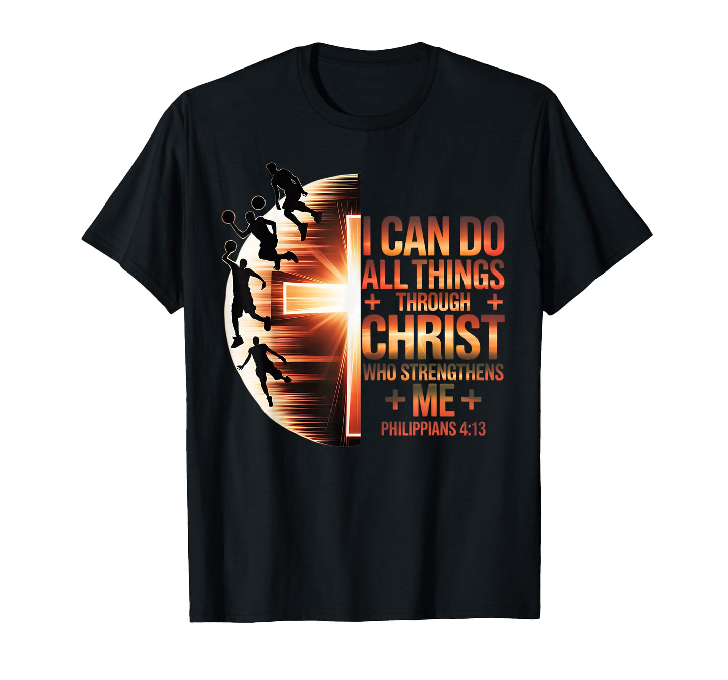 Funny Christian Basketball Athlete Bible Verse Sports Team T-Shirt