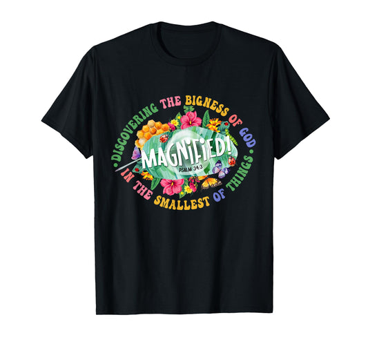Magnified VBS 2025 Insects Adventure Christian Religious T-Shirt