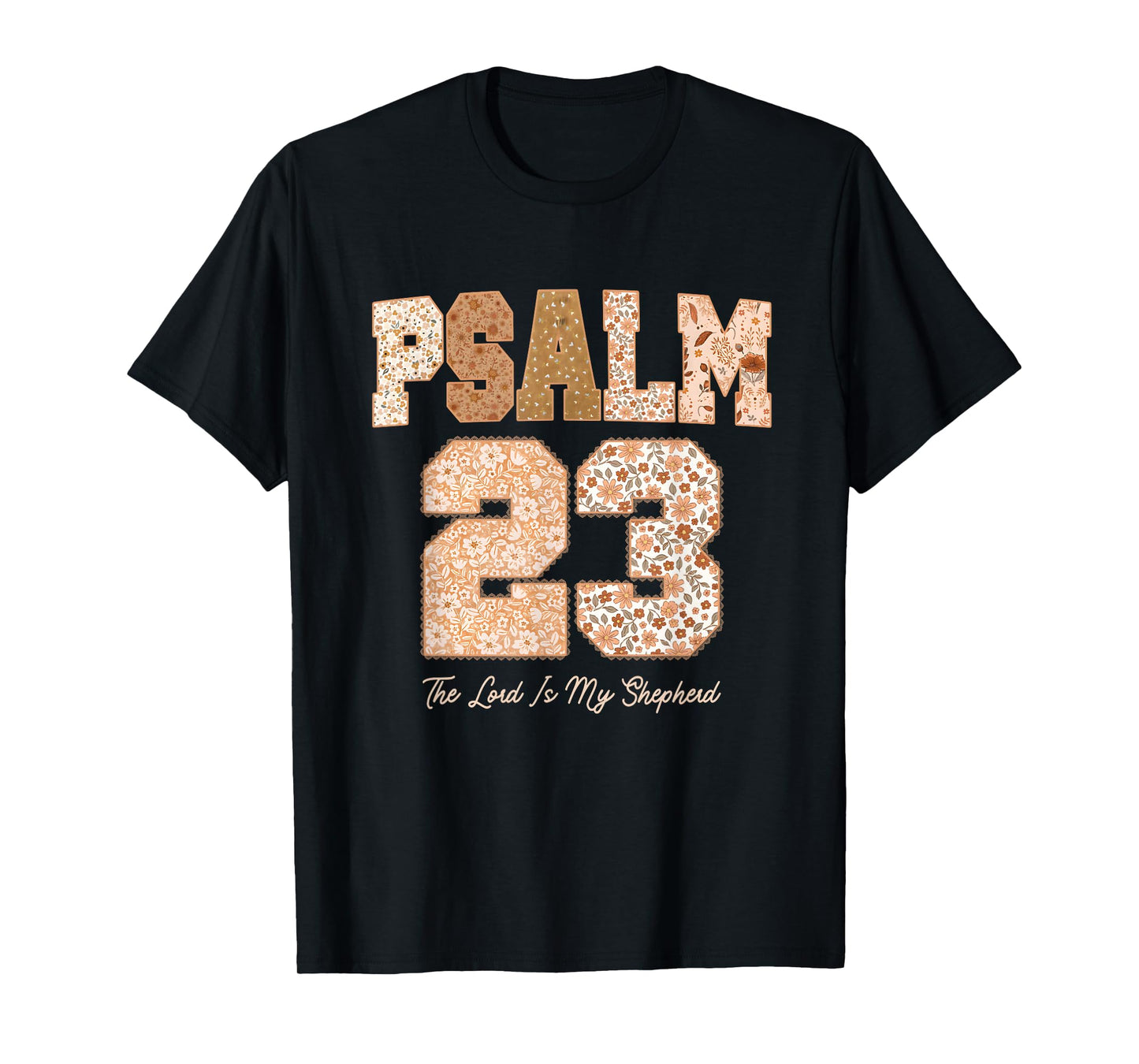 Fall Autumn Psalm 23 The Lord is My Shepherd Bible Christian T-Shirt